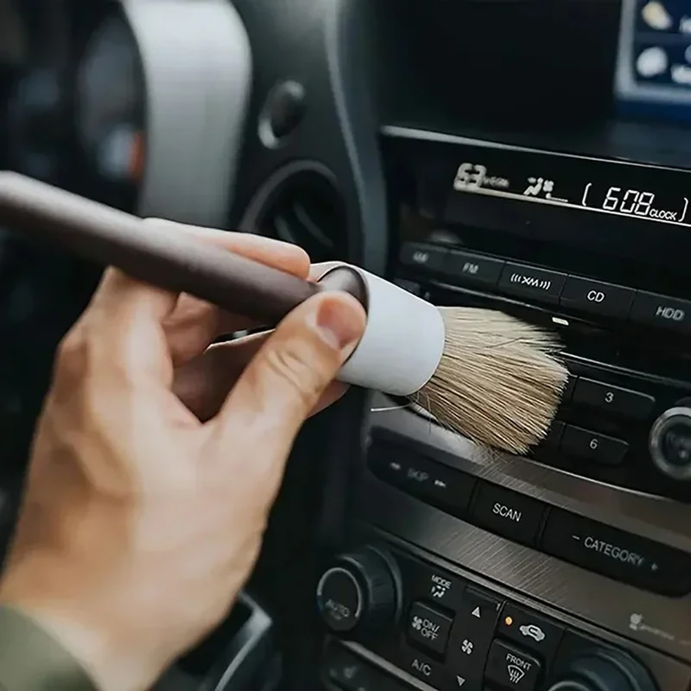 Car Detailing Brush Set Boar Hair Interior - 3PCS Set Sikat Detailing Mobil, Sikat