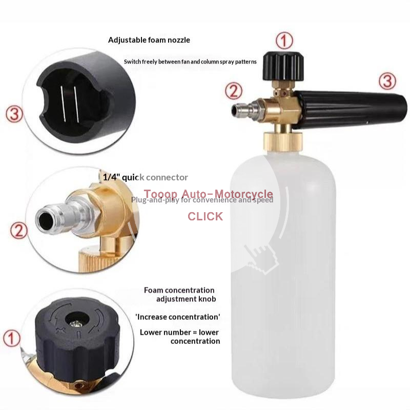 Foam Cannon Pressure Washer Wide Mouth - Penyemprot Busa untuk Mesin Cuci Bertekanan