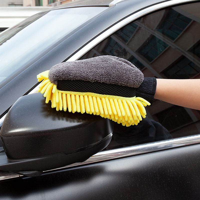 Car Detailing Wash Mitt Microfiber Wool - Sarung Tangan Chenille Mikrofiber Cuci Mobil