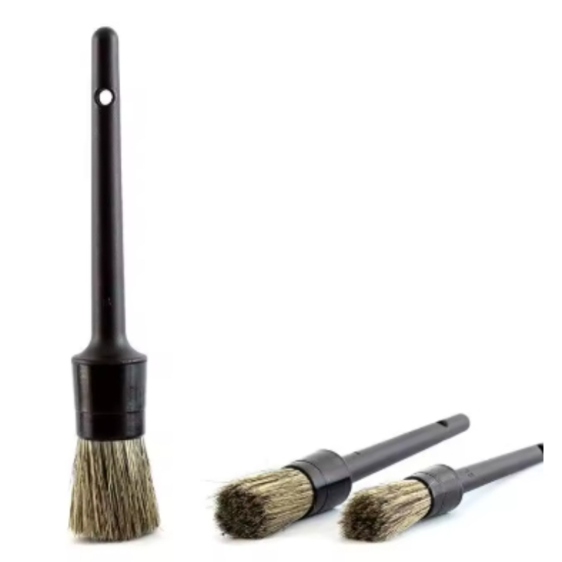 Car Detailing Brush Set Boar Hair Interior - 3 buah set sikat detailing mobil,