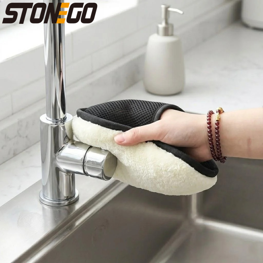 Car Detailing Wash Mitt Microfiber Wool - Sarung Tangan Pembersih Mobil Premium dari