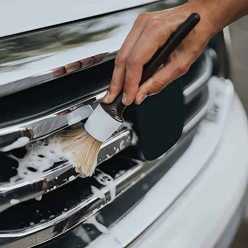 Car Detailing Brush Set Boar Hair Interior - 3PCS Set Sikat Detailing Mobil dengan