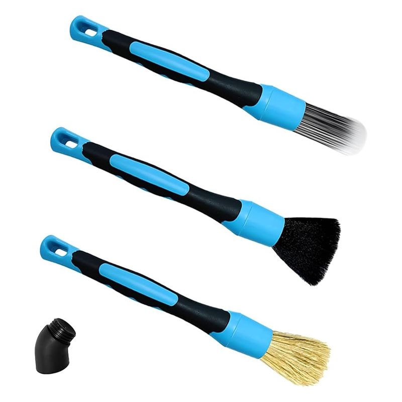 Car Detailing Brush Set Boar Hair Interior - Set Sikat Detailing Mobil ABNL-3PCS Sikat