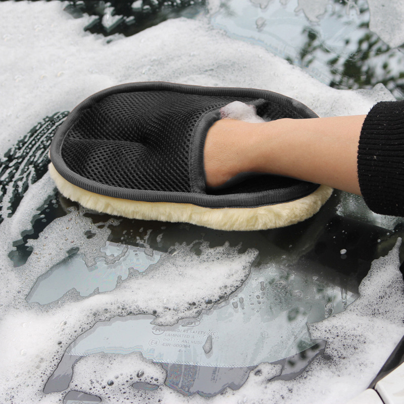 Sarung Tangan Cuci Mobil Mikro - Car Detailing Wash Mitt Microfiber Wool ulasan dan harga