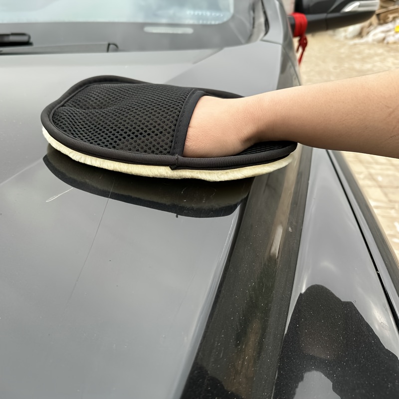 4 buah Sarung Tangan Cuci Mobi - Car Detailing Wash Mitt Microfiber Wool ulasan dan harga