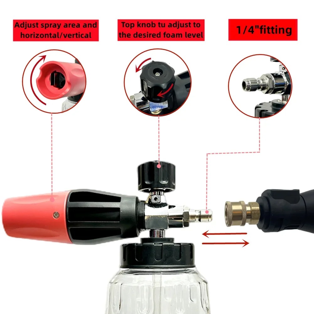 1 Buah Botol Busa PA 1L yang D - Foam Cannon Pressure Washer Wide Mouth ulasan dan harga