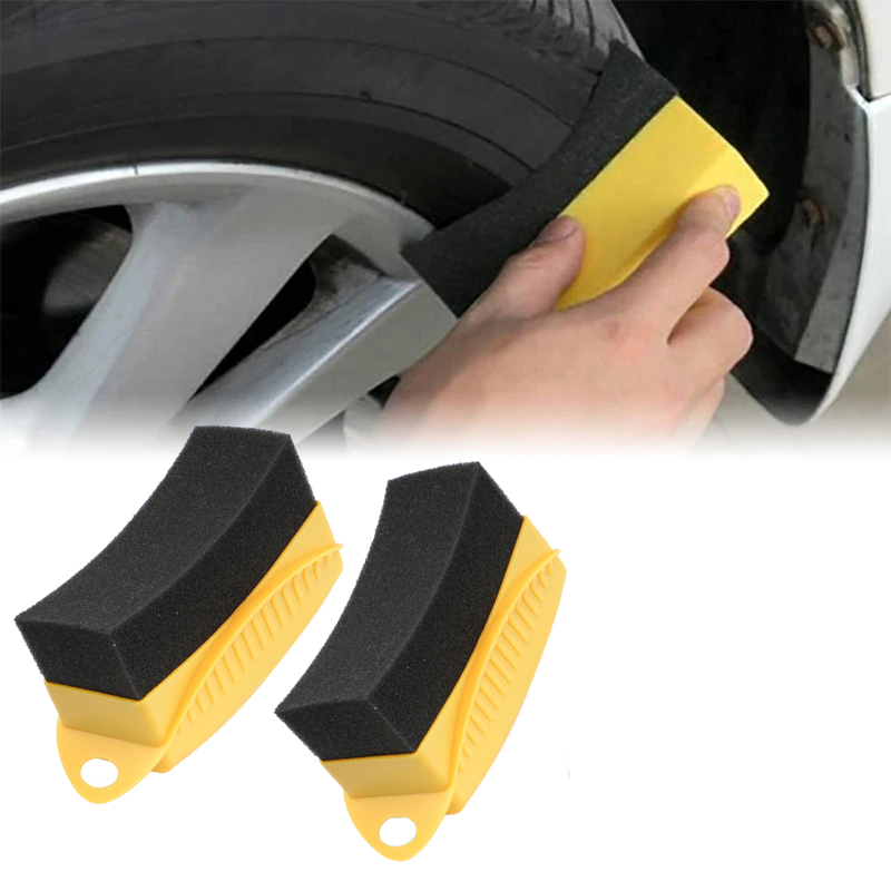 Sikat Spons Aplikator Pemoles  - Tire Shine Applicator Curved Sponge Brush ulasan dan harga