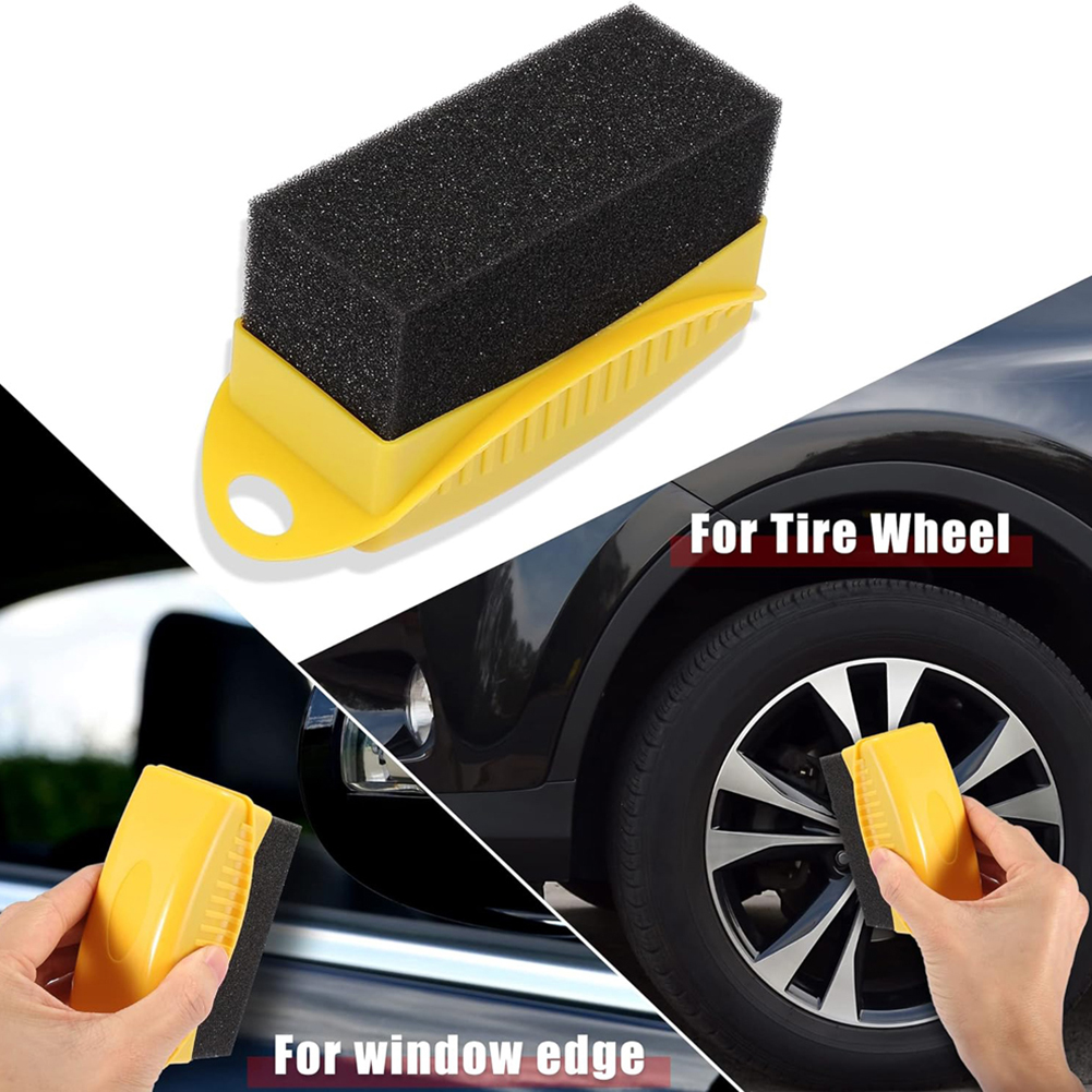Sikat Spons Aplikator Lilin Ba - Tire Shine Applicator Curved Sponge Brush ulasan dan harga