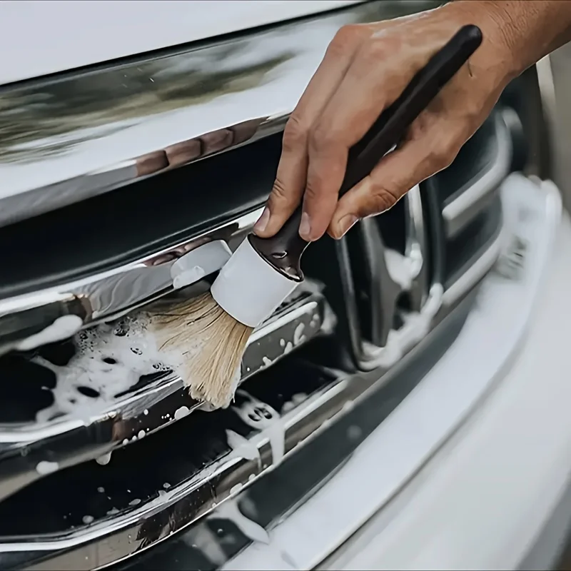 3 buah set sikat detailing mob - Car Detailing Brush Set Boar Hair Interior ulasan dan harga