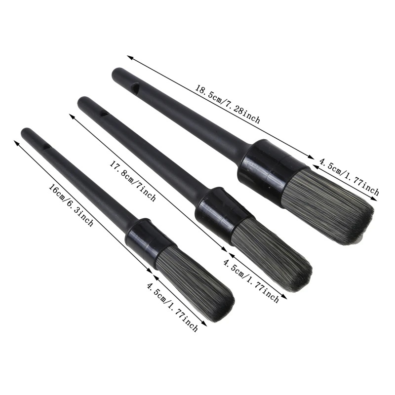 50Set 3Pcs/set Sikat Detailing - Car Detailing Brush Set Boar Hair Interior ulasan dan harga