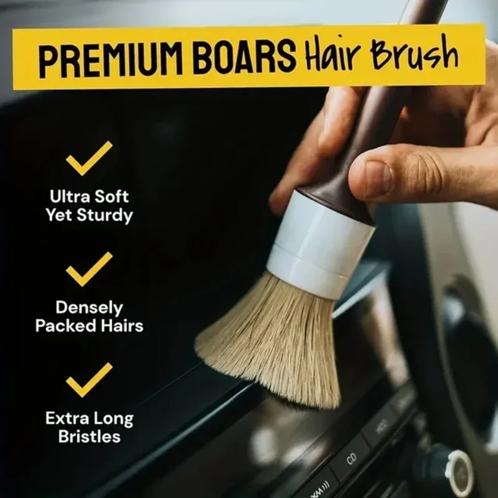 Sikat Detailing Mobil Interior - Car Detailing Brush Set Boar Hair Interior ulasan dan harga