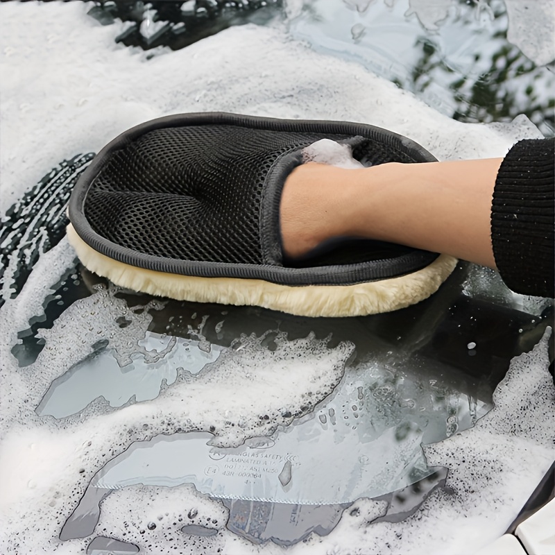 Sarung Tangan Cuci Mobil dari  - Car Detailing Wash Mitt Microfiber Wool ulasan dan harga