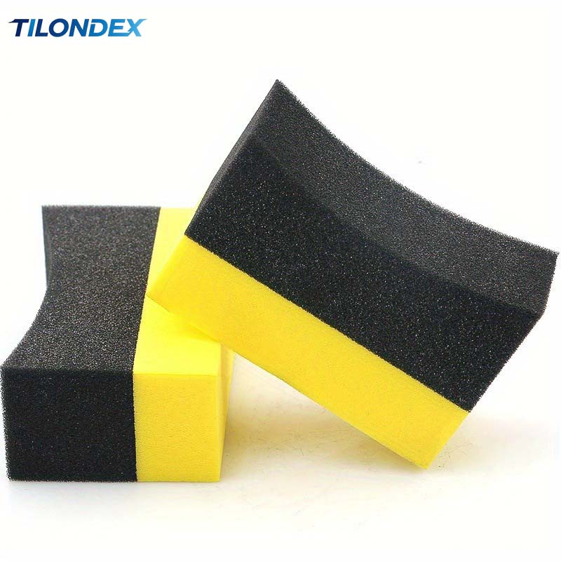 TILONDEX Bantalan Aplikator Pe - Tire Shine Applicator Curved Sponge Brush ulasan dan harga