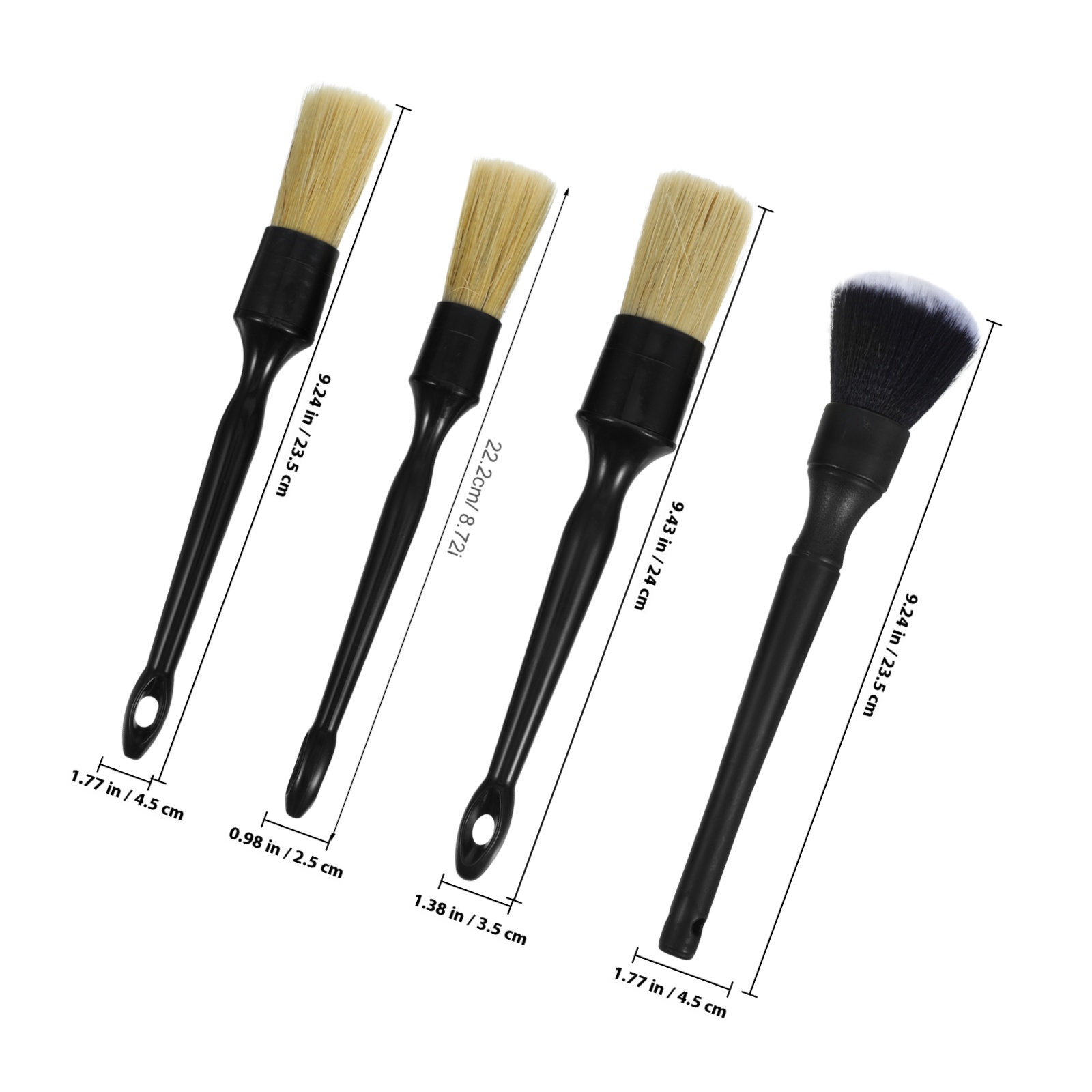 1 Set Sikat Detail Bulu Babi H - Car Detailing Brush Set Boar Hair Interior ulasan dan harga