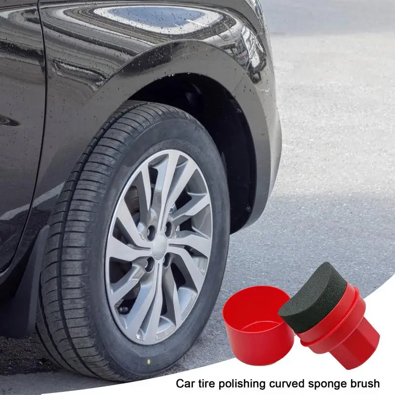 Spons Pemoles Ban Mobil Bentuk - Tire Shine Applicator Curved Sponge Brush ulasan dan harga