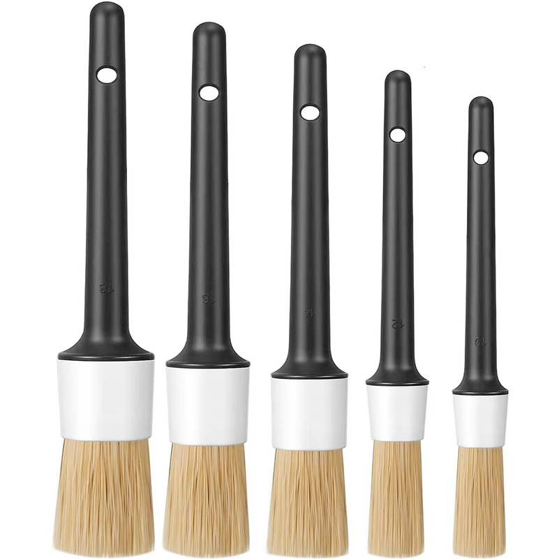 3/5 buah Set Sikat Detail Mobi - Car Detailing Brush Set Boar Hair Interior ulasan dan harga