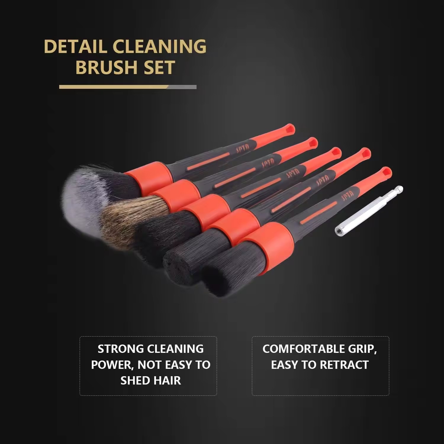 SPTA Set sikat Detailing mobil - Car Detailing Brush Set Boar Hair Interior ulasan dan harga