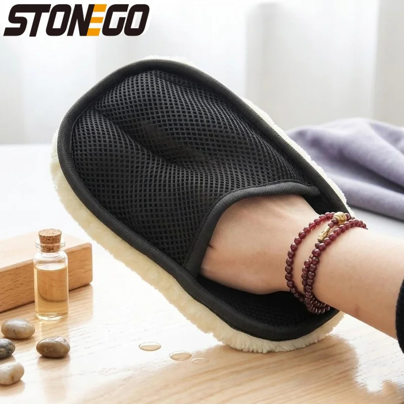 Sarung Tangan Cuci Mobil Serba - Car Detailing Wash Mitt Microfiber Wool ulasan dan harga