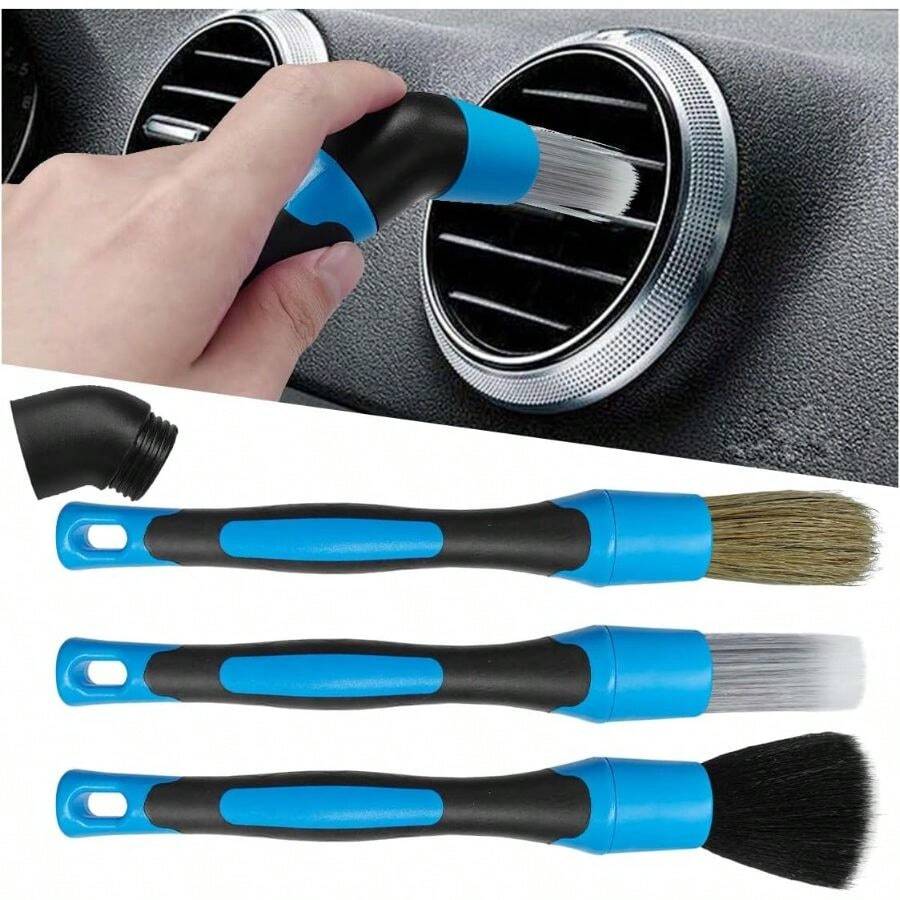 Set Sikat Detailing Mobil 3 Bu - Car Detailing Brush Set Boar Hair Interior ulasan dan harga