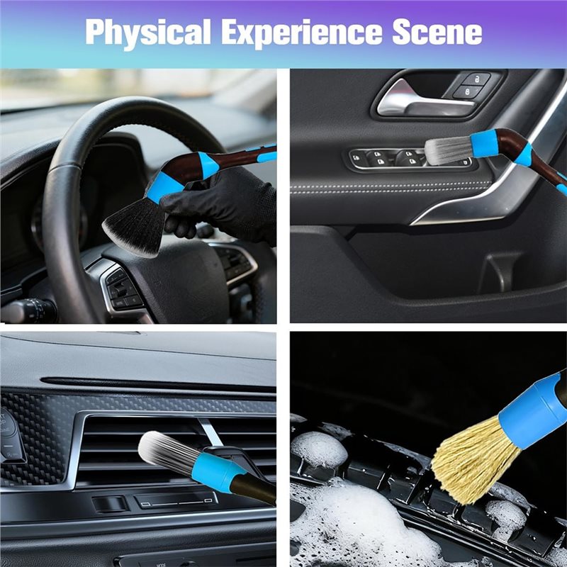 Set Sikat Detailing Mobil ABNL - Car Detailing Brush Set Boar Hair Interior ulasan dan harga