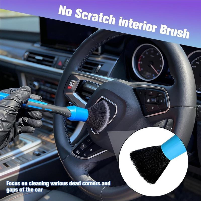 Set Sikat Detailing Mobil ABNL - Car Detailing Brush Set Boar Hair Interior ulasan dan harga